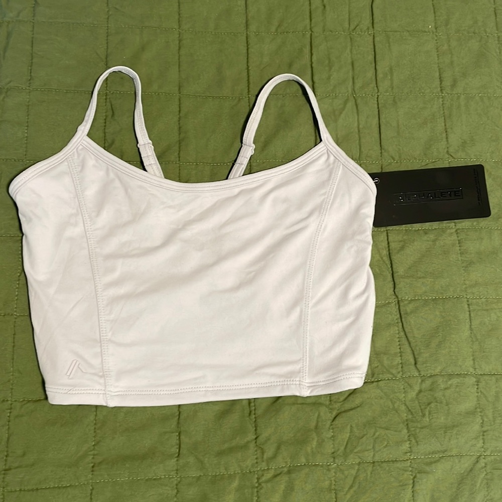 Alphalete twist back crop